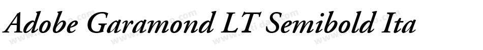 Adobe Garamond LT Semibold Italic字体转换